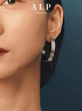 ALPJEWELRY欧美轻奢大圆圈耳环