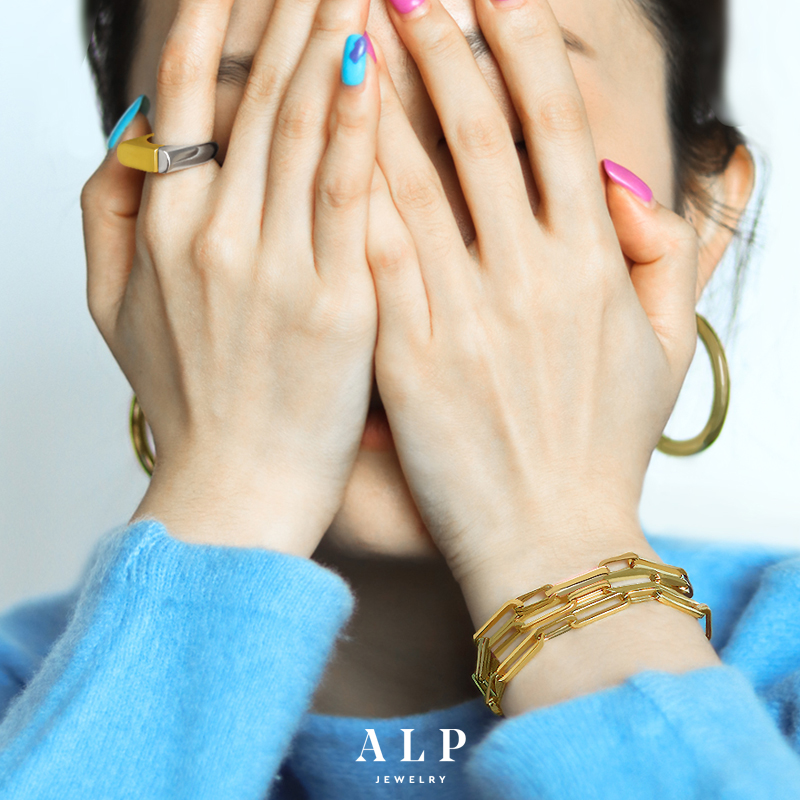 ALP JEWELRY官方正品早安系列轻奢百搭中性粗链条锁骨项链礼物 - 图2