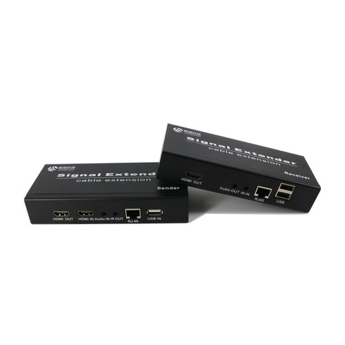 捷弘讯HDMI KVM延长器传输100米USB键盘鼠标环出朗恒HDE-190HUA-M - 图0