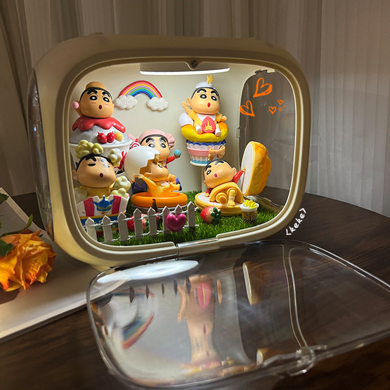 蜡笔小新系列周边手办盲盒灯太空舱摆件生日情人节礼物送女生朋友