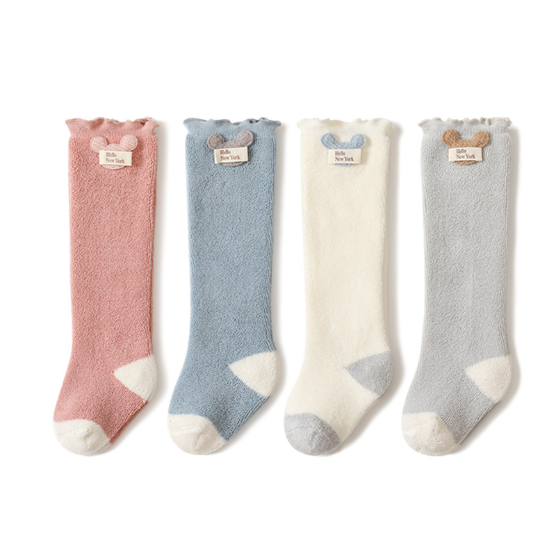 婴儿袜子0一3月秋冬纯棉加厚保暖毛圈新生幼儿宝宝长腿过膝长筒袜,淘宝优惠券,粉丝福利购,淘宝优惠卷