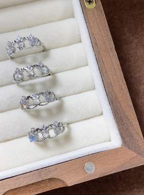 马岛月光合集月光石戒指手链女轻奢小众设计感高级精致可调节食指