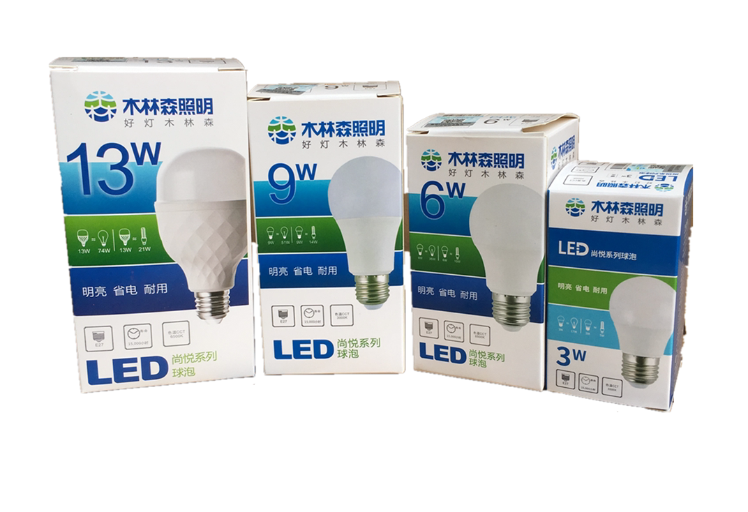 木林森LED照明球泡E27螺口球泡超亮节能6W9W12W家用大功率灯具_虎窝淘