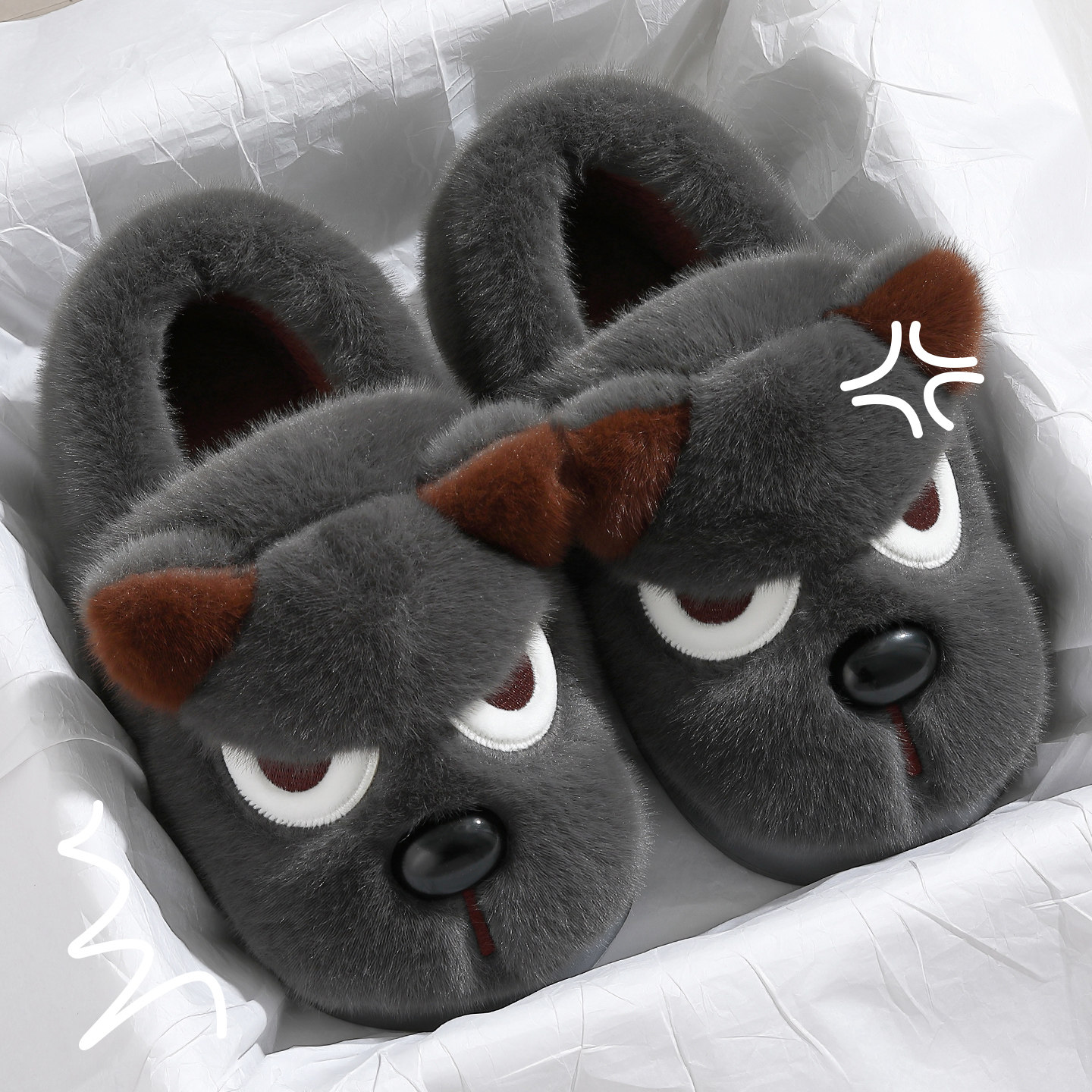 小狗棉拖鞋男士冬季2025新款家居加绒加厚底包跟保暖棉鞋女士外穿,淘宝优惠券,粉丝福利购,淘宝优惠卷