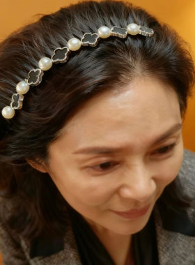 碎发梳铁齿珍珠四叶草加特长清新