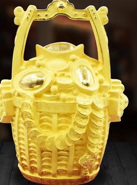 绒沙金一桶金招财进宝镀金摆件促销年庆礼品 家居摆件 金银工艺品