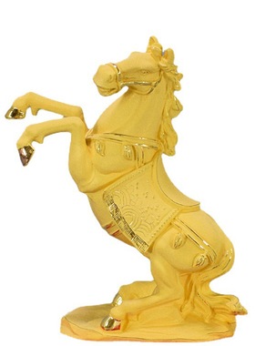 绒沙金马摆件 客厅玄关家居招财装饰工艺品电视柜办公室开业礼品