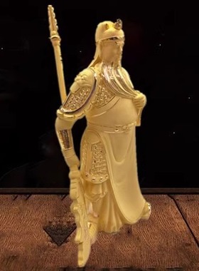 绒沙金关公招财家用客厅摆件开业活动送礼品办公室招财进宝关二爷