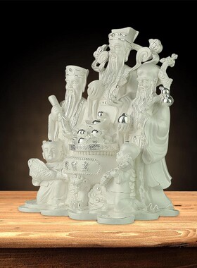 纯银三星拱照摆件开业乔迁