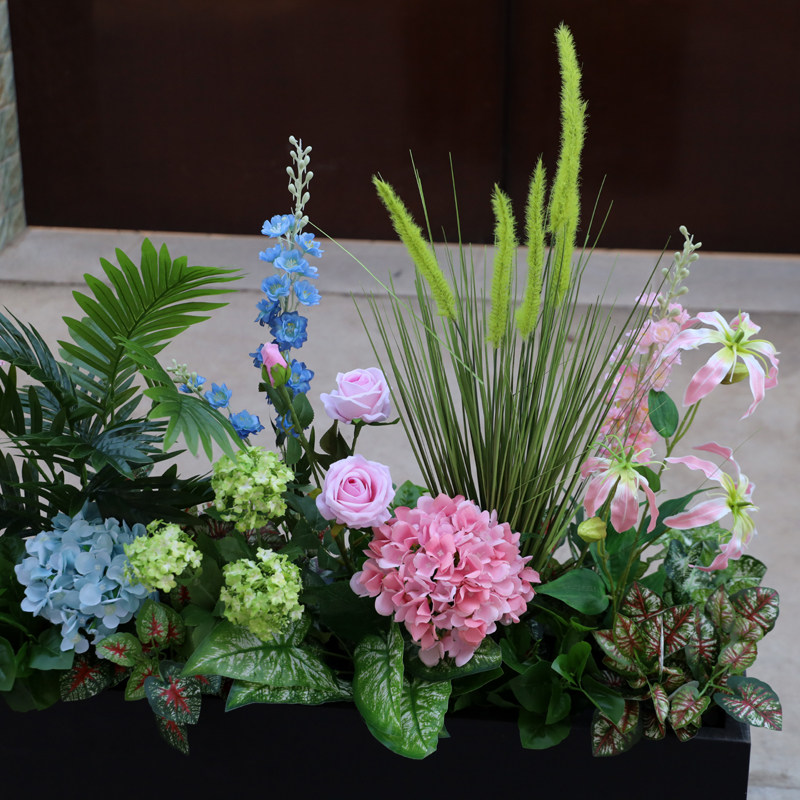 仿真绿植组合仿真花假花摆设户外庭院花箱栅栏仿真花装饰摆件植物,淘宝优惠券,粉丝福利购,淘宝优惠卷