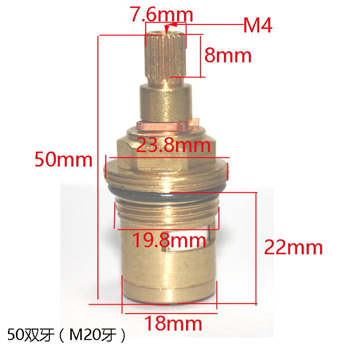 广东阀芯水龙头维修配件快开冷热混合陶瓷阀芯铜扣