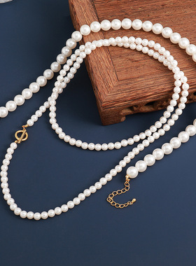 英国Cherry Kitty欧美施家珍珠设计款串珠锁骨链法式气质优雅双