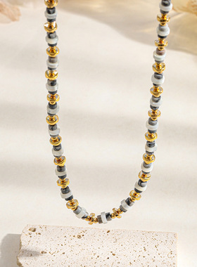 英国cherry kitty欧美气质石锁骨链小众高级感贝壳串珠百搭大气