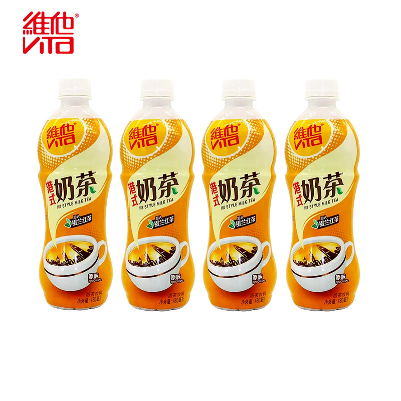 维他奶vita港式风味奶茶丝滑原味480ml*15瓶整箱批特价柠檬茶饮料 - 图0