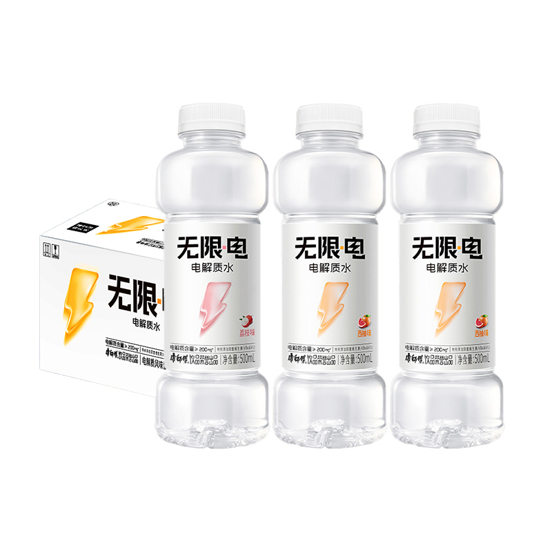 康师傅无限电电解质水500ml*15瓶整箱西柚荔枝味果味补水饮料新品 - 图2