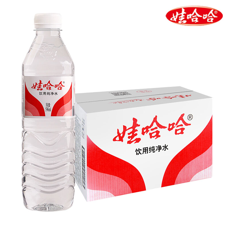 娃哈哈饮用纯净水596ml*24瓶整箱批特价哇哈哈非矿泉水官方旗舰店 - 图0