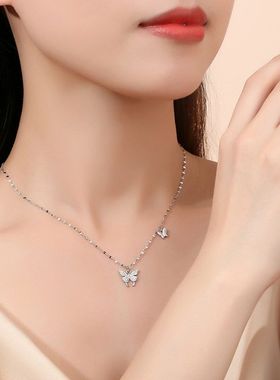 轻奢风女百搭项链银项链韩版纯银