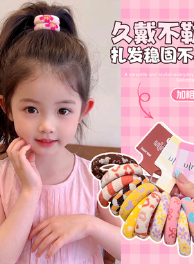 新款简约百搭女童上学头绳发饰