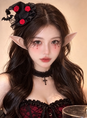 摩芽万圣节cos女巫帽发夹发饰