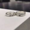 Cat and Dog Diary Couple Ring Two-in-One Kitten and Puppy Ring Little Red Book Same Style Frosted Open Ring