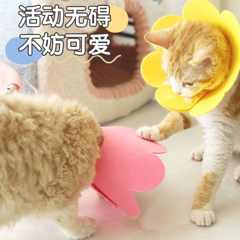 猫咪绝育防舔项圈白色颈圈狗狗脖圈宠物用品 - 图1