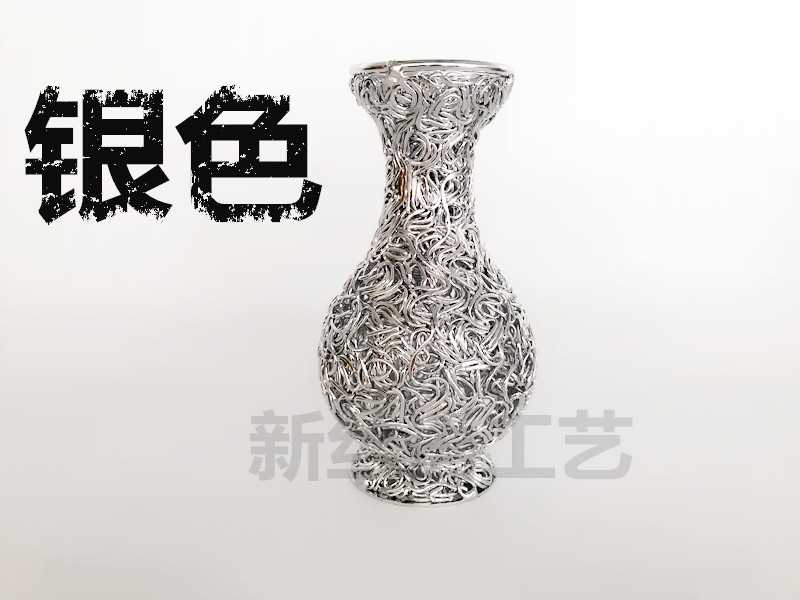 氧化铝线花瓶居家花插摆件创意欧式现代家居时尚客厅工艺品可清洗 - 图3