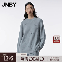 (Mall same section) JNBY Jiangnan Boucoat 23 Autumn New Pinning-Shirt Loose Hollowed-out Sweater 5N9311370