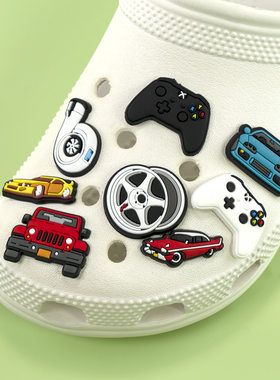 F1赛车crocs鞋花可拆卸鞋扣套装