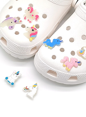 Crocs洞洞鞋可拆独角兽夜光鞋扣