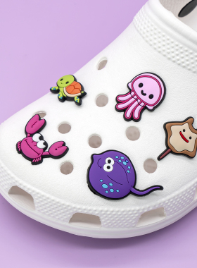 crocs海洋动物PVC洞洞鞋装饰扣