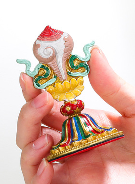 纯铜全鎏金八吉祥摆件