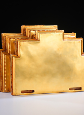 藏式纯铜鎏金佛堂底座精工雕刻