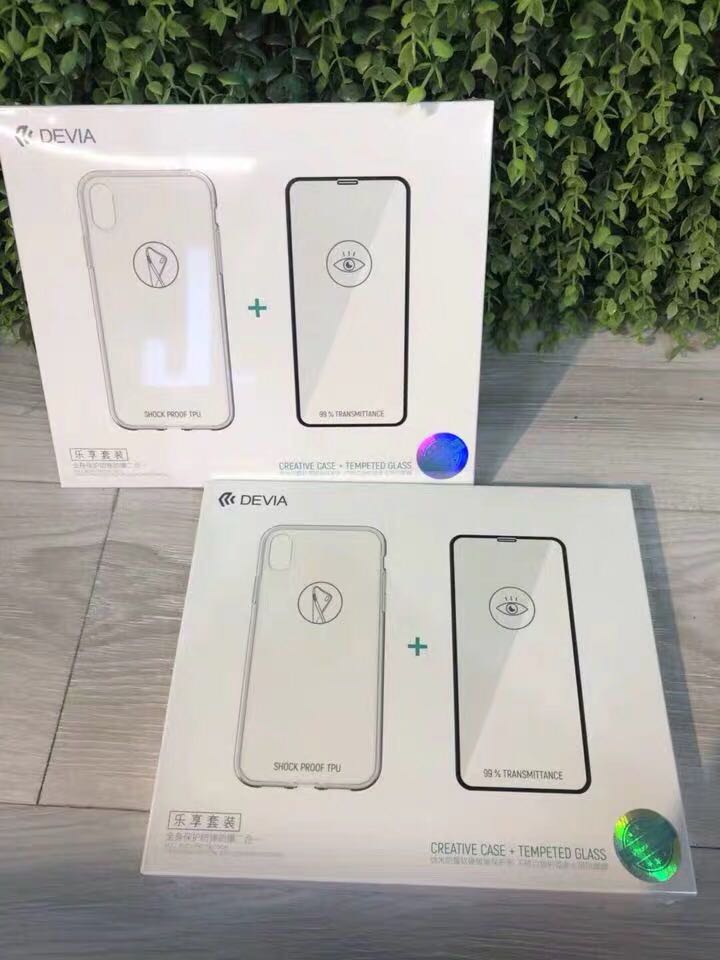 devia/迪沃乐套装适用iPhoneXSMax全屏硬边钢化膜透明xr/xs苹果-图2