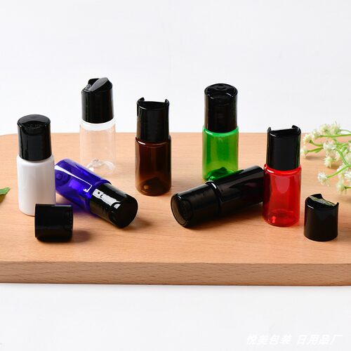 10ml平肩千秋盖瓶旅行便携化妆品分装小样瓶塑料瓶18口径包材 - 图1