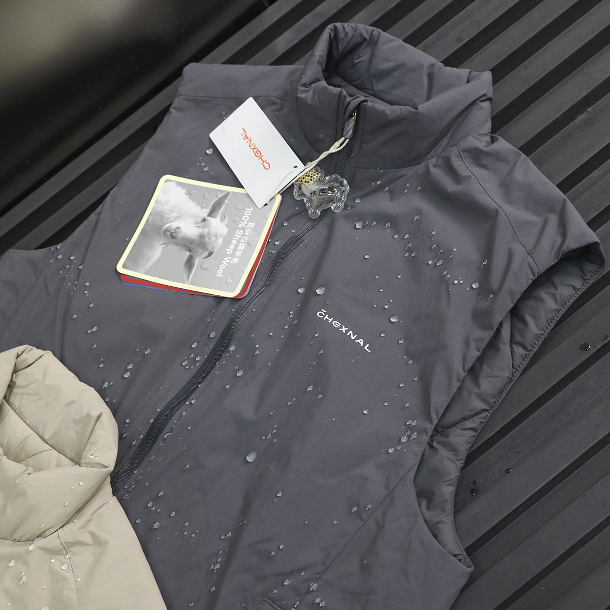 黑科技气绒马甲！绵羊毛填充！防风防泼水！男士秋冬立领保暖背心,淘宝优惠券,粉丝福利购,淘宝优惠卷