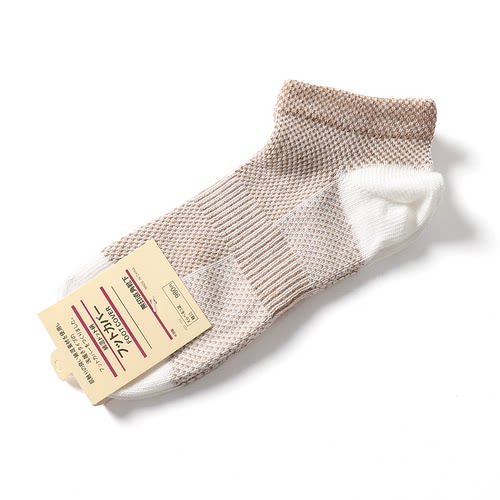 岛国单！多带几双！透气针织网眼！男士纯色舒适百搭短筒袜棉袜薄 - 图3