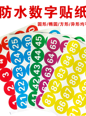 防水pvc数字号码贴定制比赛活动