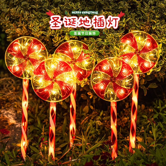 Christmas outdoor ornaments waterproof solar ground lights
