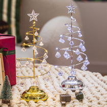 Christmas 2023 new desktop ins Christmas tree colourful lanterns Crystal Tree Diy Ambience Scene Placement Shop