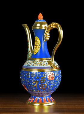 纯铜百福酒壶摆件铜酒壶酒器