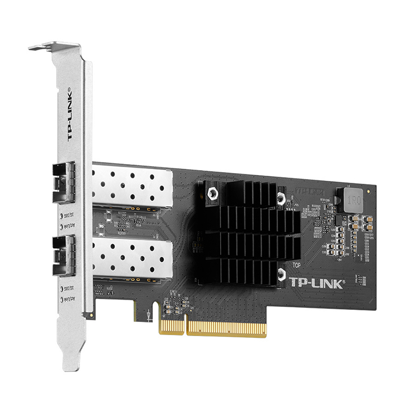 TP-LINK TL-NT522F双口万兆PCI-e有线网卡SFP+光口10G高速台式机电脑服务器PCIE光纤通信转换器模块网络唤醒-图1