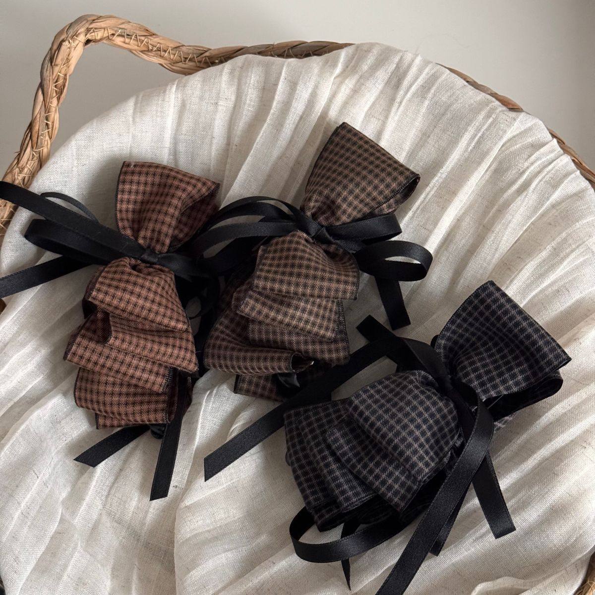 织带格纹蝴蝶结发夹高级感精致女后脑勺香蕉夹大号复古扭扭夹头饰,淘宝优惠券,粉丝福利购,淘宝优惠卷