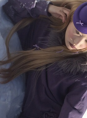 紫色蝴蝶结手工发夹小礼帽网红个性小众cos装饰帽夸张ins发饰女