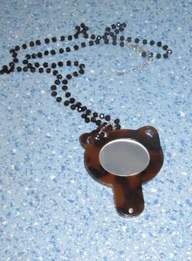 kitty控必入~可爱镜子项链补妆镜简约甜美锁骨链百搭ins可爱项链