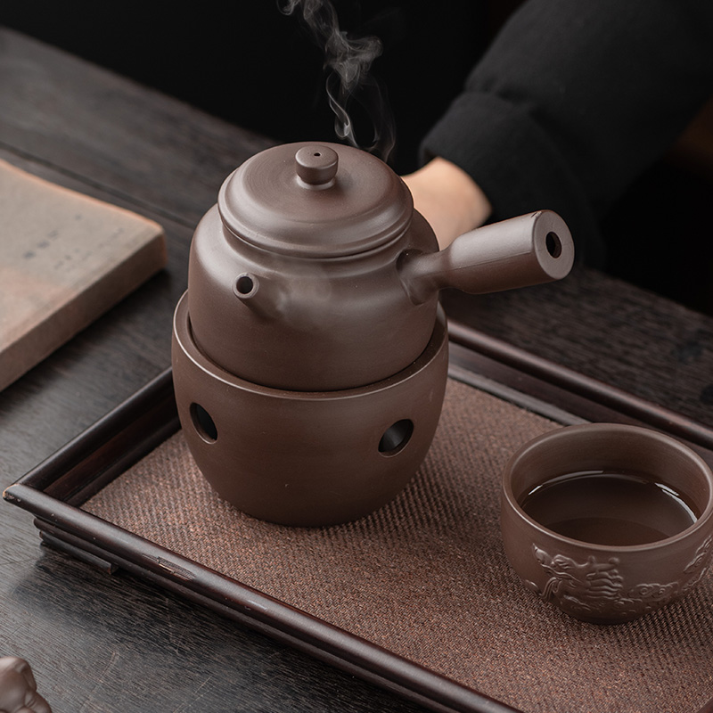 紫砂复古养生电陶炉温茶炉煮茶壶烧水泡茶电路丝加热家用电煮茶器 - 图0