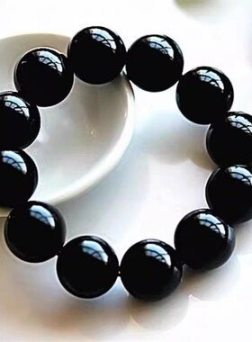 拍卖捡漏全新天然新疆和田玉塔青墨绿色圆珠经典手串微瑕假必赔