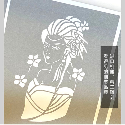 半永久纹身模板大图艺妓镂空模板花臂暗黑喷绘纹身果汁通用图册 - 图0