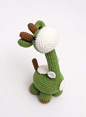 邮选成品手工钩织摆件针织长颈鹿毛线编织玩偶创意DIY钩织可爱