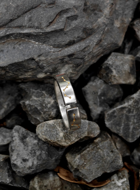 足银999原创道系·五雷（十字天经）戒指纯手工复古风男女款戒指