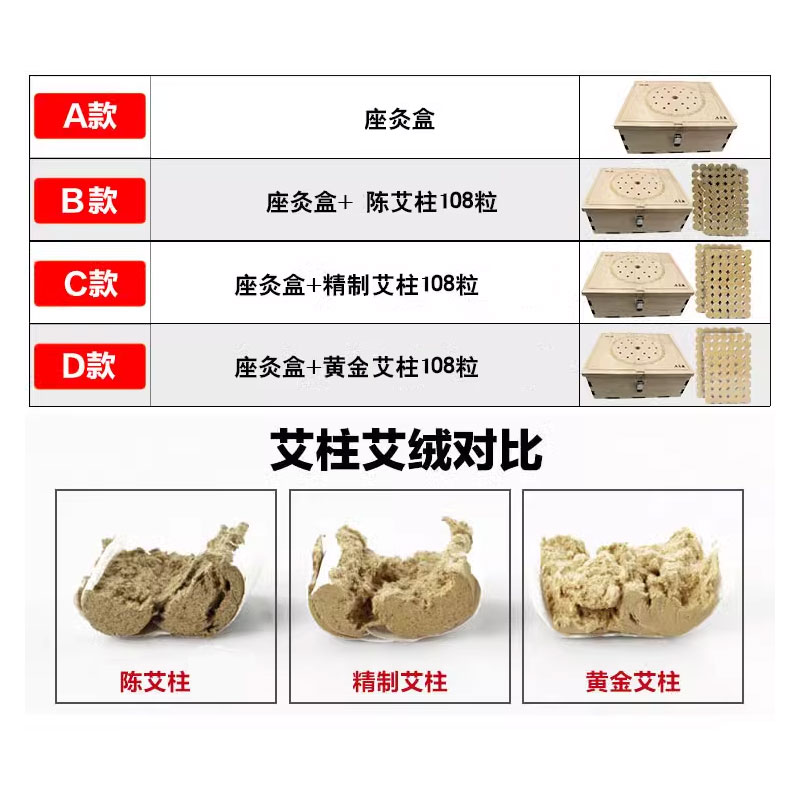 仙赐实木制坐灸康座灸仪凳坐熏仪器艾灸凳温灸盒家用竹制灸脚蒲团-图3